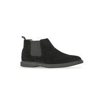 Mens Black Suede Chelsea Boots, Black