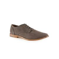 Mens Grey Faux Suede Lace Up Shoes, Grey