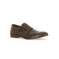 mens brown leather monk shoes brown