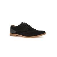 mens black faux suede brogues black