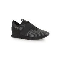 Mens CORTICA Black Knitted Racer Trainers, Black