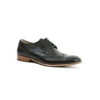 mens black leather brogues black