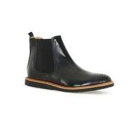 Mens HOUSE OF HOUNDS Black Leather Chelsea Boots, Black