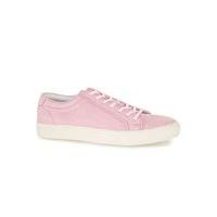 Mens Pink Leather Nubuck Trainers, Pink