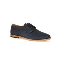 Mens Blue Navy Nubuck Miller Derby Shoes, Blue