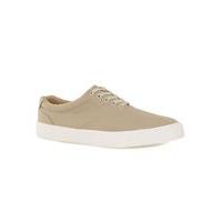 Mens Yellow Sand Twill Trainers, Yellow