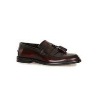 mens red house of hounds burgundy leather tassel loafers red