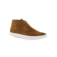 Mens Brown Tan Faux Suede Chukka Boots, Brown
