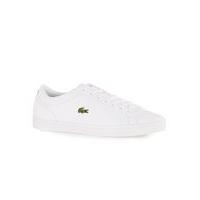 Mens LACOSTE White Leather Trainers, White