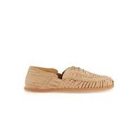 mens brown tan suede weave lace slip ons brown