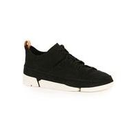 mens clarks black trigenic flex leather shoes black