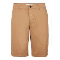 Mens Brown Tan Stretch Slim Chino Shorts, Brown