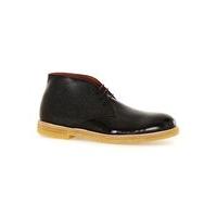 mens union black leather chukka boots black