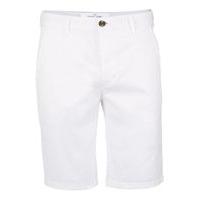 Mens White Stretch Skinny Chino Shorts, White