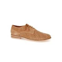 Mens Brown Tan Suede Woven Lace Ups, Brown
