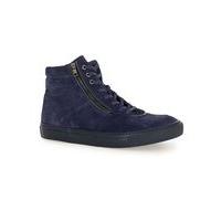 Mens Blue Navy Suede Hi Tops, Blue