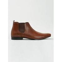 mens brown tan leather chelsea boots brown