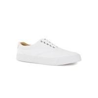 Mens Black White Twill Trainers, Black