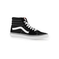 mens vans black and white sk8 hi trainers black