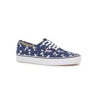 mens blue vans x peanuts authentic printed trainers blue