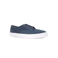 mens blue navy canvas plimsolls blue