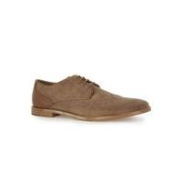 mens brown beige faux suede brogues brown