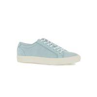 Mens Blue Leather Nubuck Trainers, Blue