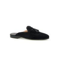 mens house of hounds black velvet mule loafers black