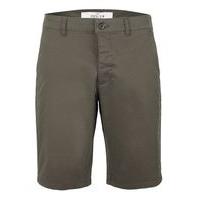 mens green khaki stretch slim chino shorts green