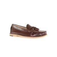 Mens Red Burgundy Leather Tassel Loafers, Red