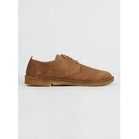 Mens Brown CLARKS ORIGINALS Tan Suede Desert Shoes, Brown
