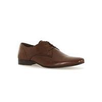 Mens Brown Leather Derby Shoes, Brown