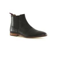 mens black leather chelsea boots black