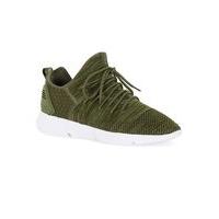 Mens Green Cortica Infinity 2.0 Khaki Canvas Trainers, Green