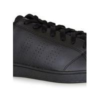 mens adidas black perforated advantage clean trainers black