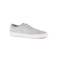 Mens FRED PERRY Grey Canvas Trainers, Grey