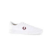 Mens FRED PERRY White Canvas Trainers, White