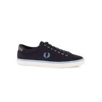 Mens Blue FRED PERRY Navy Heavy Pique Trainers, Blue