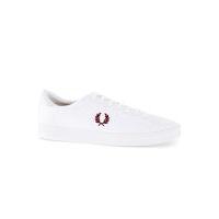 mens fred perry white canvas trainers white