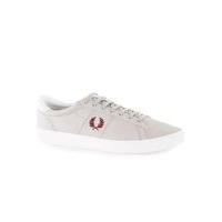 mens fred perry silver canvas trainers silver