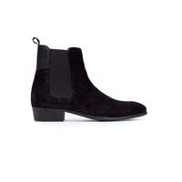 mens hudson london black suede chelsea boots black