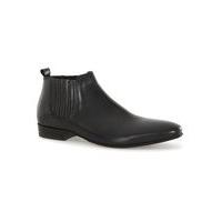 mens hudson london black leather ankle chelsea boots black