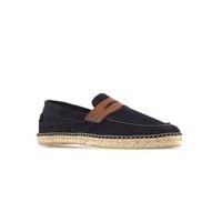 mens blue hudson london navy suede espadrilles blue