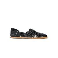 mens hudson london black leather woven sandals black