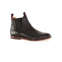 mens hudson london black leather chelsea boots black