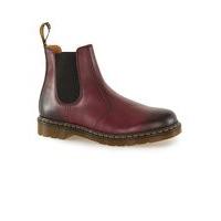 mens dr martens classic red leather chelsea boots red