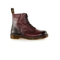 mens dr martens classic red leather eyelet boots red