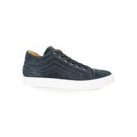 Mens Blue SELECTED HOMME Navy Nubuck Trainers, Blue