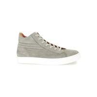 Mens Yellow SELECTED HOMME Grey Nubuck Hi Tops, Yellow