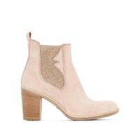 Melody High-Heeled Leather Ankle Boots